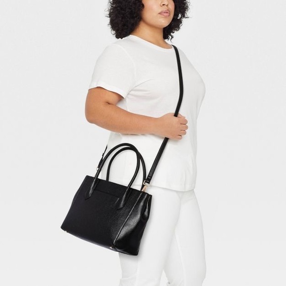 a new day Handbags - A New Day Women’s Black Zip Closure Satchel Handbag